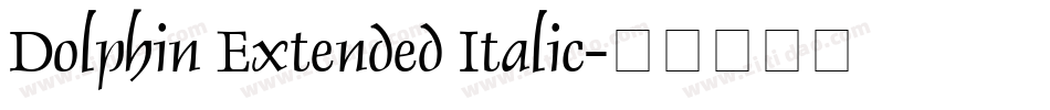 Dolphin Extended Italic字体转换